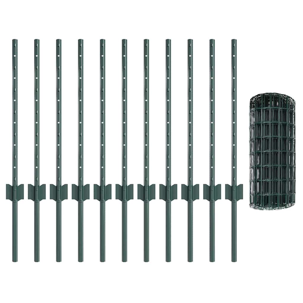 Fence with Post Green