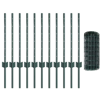Fence with Post Green