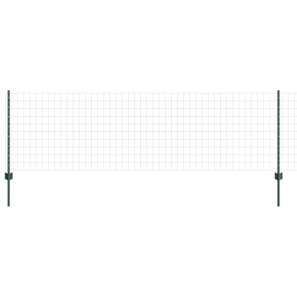 Welded Wire Fence 25 x 0.8 m (W x H) PVC-Coated Steel Green