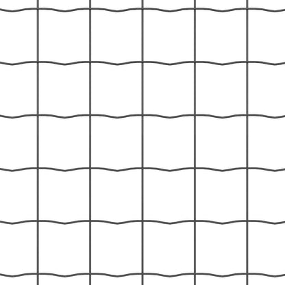 Fence with Post Grey 1.2 x 10 m Steel and PVC