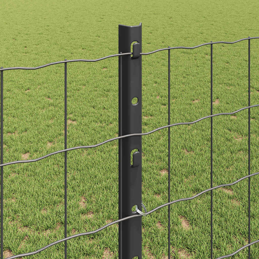 Welded Wire Fence 10 x 1.2 m (W x H) PVC-Coated Steel Grey Mesh