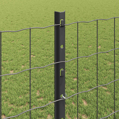 Welded Wire Fence 10 x 1.2 m (W x H) PVC-Coated Steel Grey Mesh