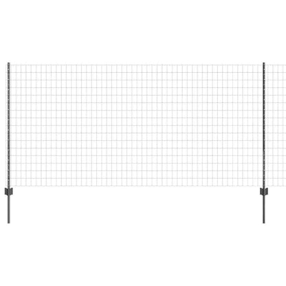 Welded Wire Fence 10 x 1.2 m (W x H) PVC-Coated Steel Grey Mesh