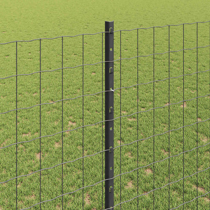 Welded Wire Fence 10 x 1.4 m (W x H) PVC-Coated Steel Grey Mesh