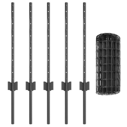 Fence with Post Grey