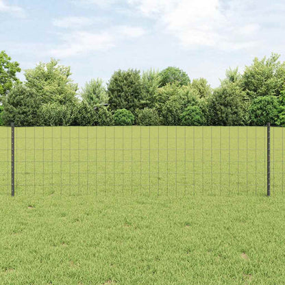 Welded Wire Fence 10 x 0.6 m (W x H) PVC-Coated Steel Grey Mesh