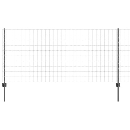 Welded Wire Fence 10 x 1 m (W x H) PVC-Coated Steel Grey Mesh