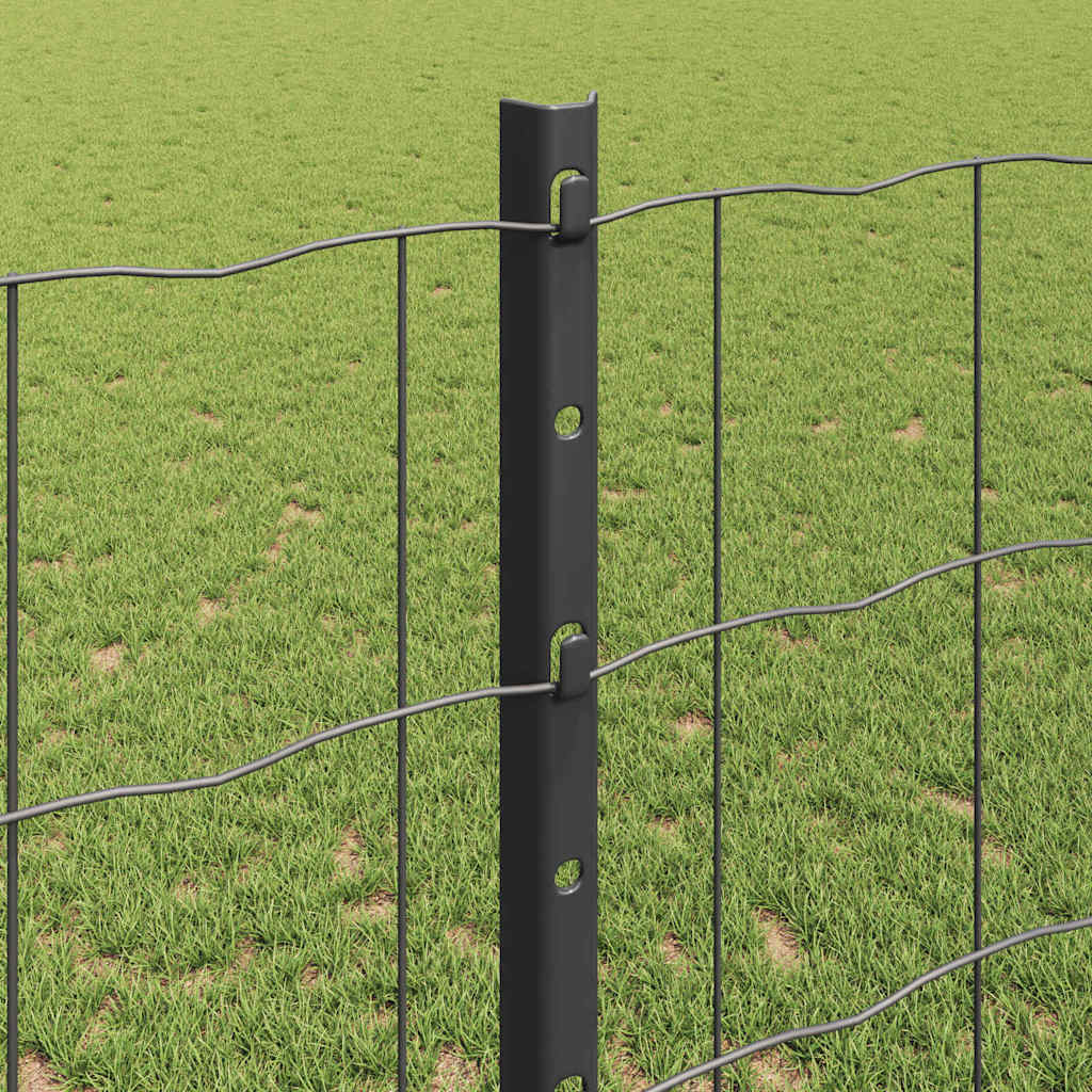 Welded Wire Fence 10 x 1.2 m (W x H) PVC-Coated Steel Grey Mesh
