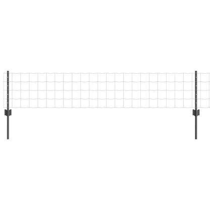 Welded Wire Fence 10 x 0.4 m (W x H) PVC-Coated Steel Grey Mesh