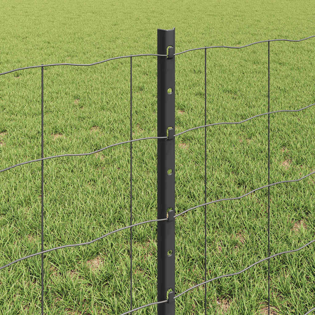 Welded Wire Fence 10 x 0.6 m (W x H) PVC-Coated Steel Grey Mesh