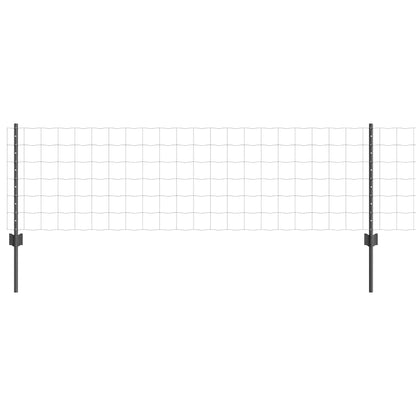 Welded Wire Fence 10 x 0.6 m (W x H) PVC-Coated Steel Grey Mesh