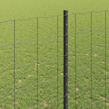 Welded Wire Fence 10 x 1.4 m (W x H) PVC-Coated Steel Grey Mesh