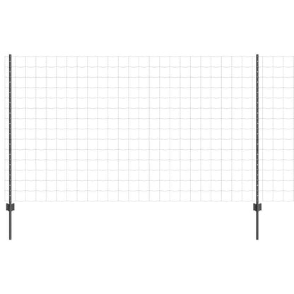 Welded Wire Fence 10 x 1.4 m (W x H) PVC-Coated Steel Grey Mesh