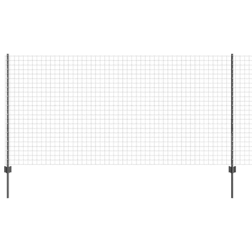 Welded Wire Fence 25 x 1.2 m (W x H) PVC-Coated Steel Grey Mesh