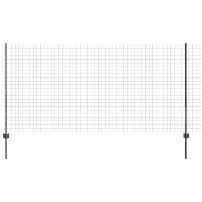 Welded Wire Fence 25 x 1.2 m (W x H) PVC-Coated Steel Grey Mesh