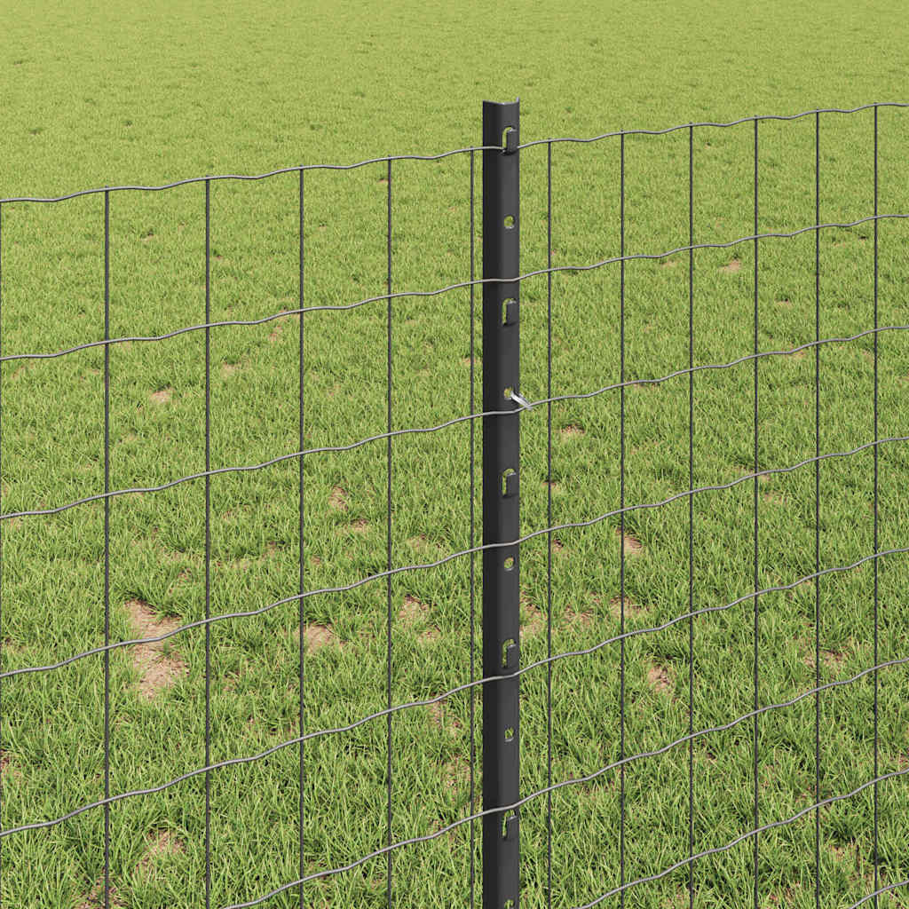 Welded Wire Fence 25 x 1 m (W x H) PVC-Coated Steel Grey Mesh