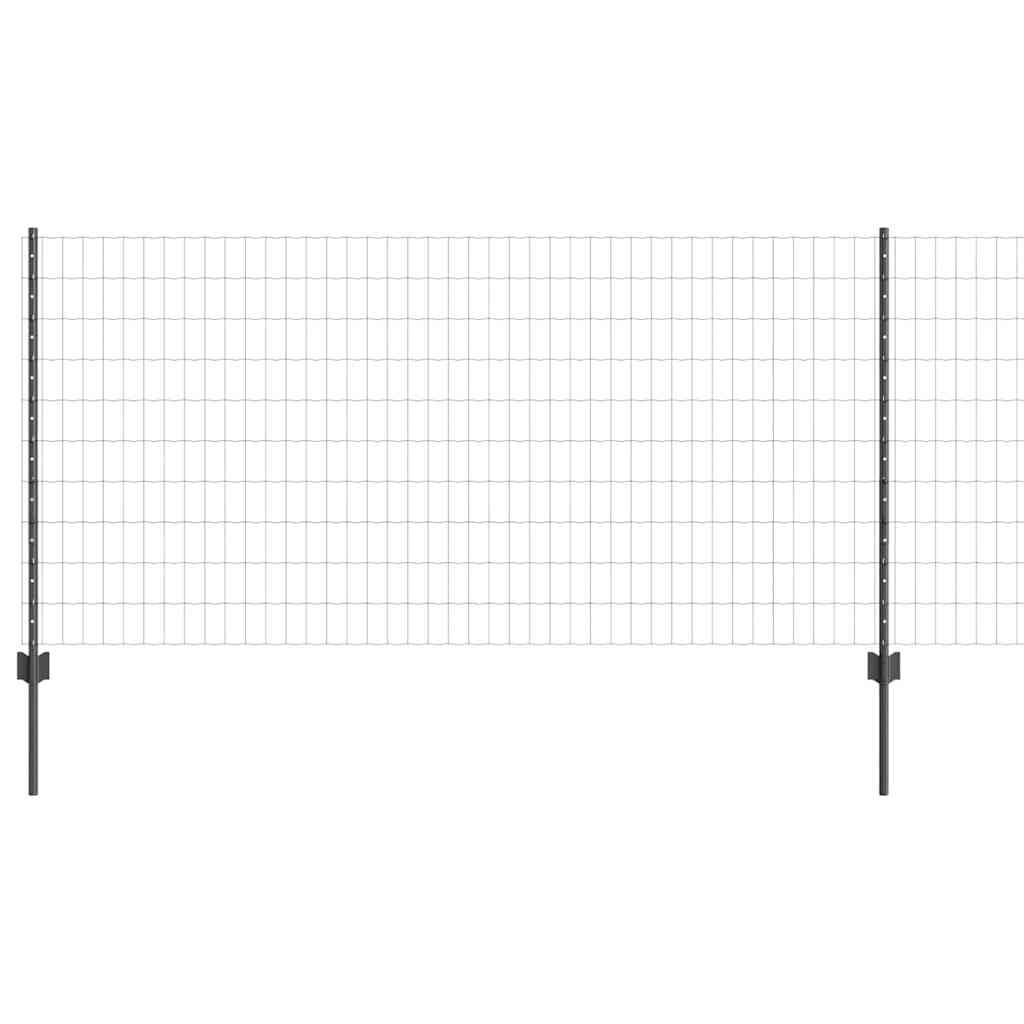 Welded Wire Fence 25 x 1 m (W x H) PVC-Coated Steel Grey Mesh
