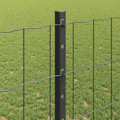 Welded Wire Fence 25 x 1.2 m (W x H) PVC-Coated Steel Grey Mesh