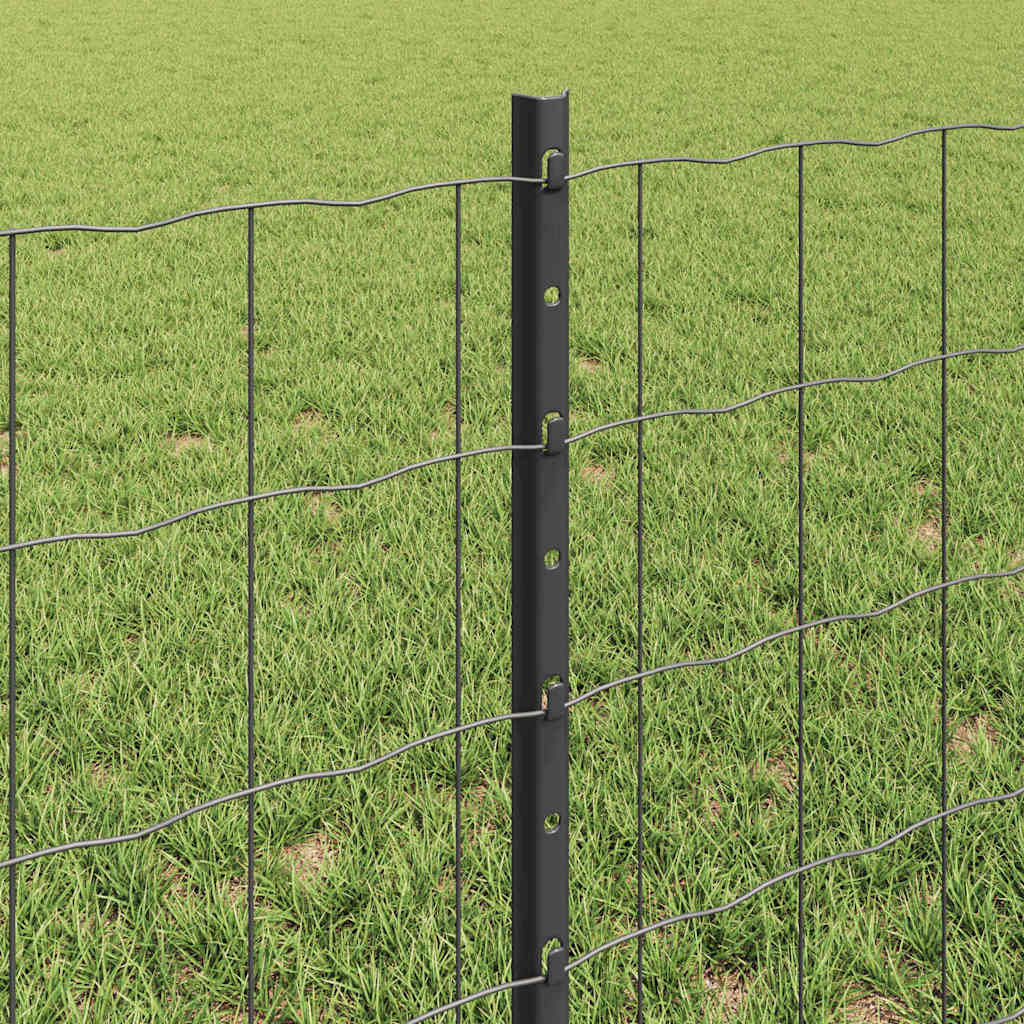 Welded Wire Fence 25 x 0.6 m (W x H) PVC-Coated Steel Grey Mesh