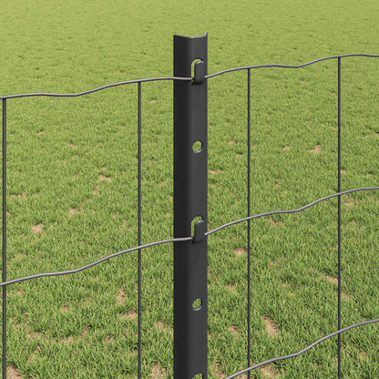Welded Wire Fence 25 x 1.2 m (W x H) PVC-Coated Steel Grey Mesh