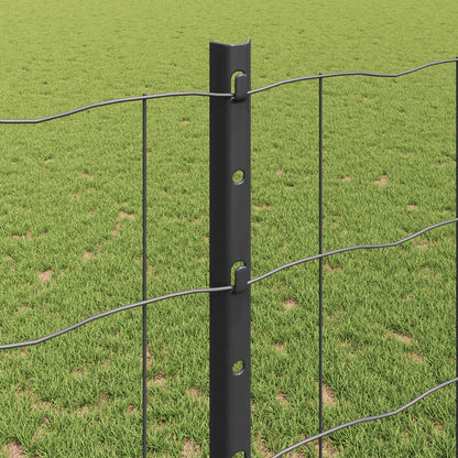 Welded Wire Fence 25 x 1.2 m (W x H) PVC-Coated Steel Grey Mesh