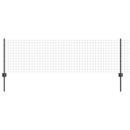 Welded Wire Fence 50 x 0.6 m (W x H) PVC-Coated Steel Grey Mesh