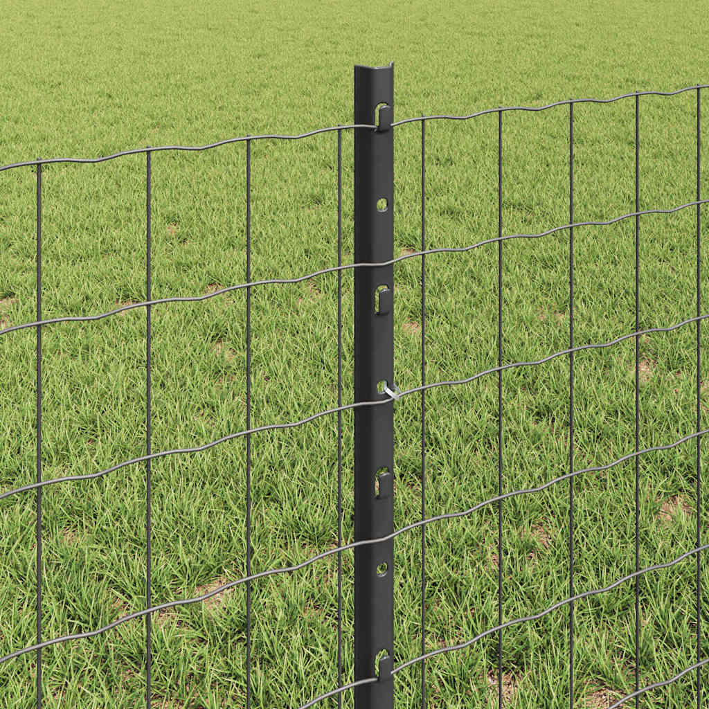 Welded Wire Fence 50 x 0.6 m (W x H) PVC-Coated Steel Grey Mesh
