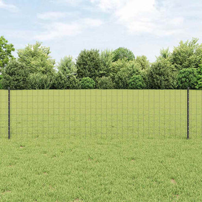 Welded Wire Fence 10 x 0.6 m (W x H) PVC-Coated Steel Grey Mesh