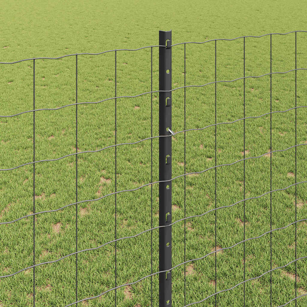 Welded Wire Fence 10 x 1.4 m (W x H) PVC-Coated Steel Grey Mesh