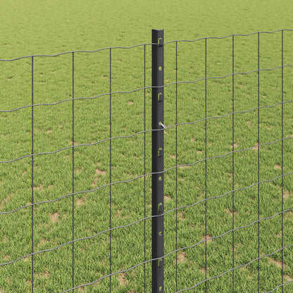Welded Wire Fence 10 x 1.4 m (W x H) PVC-Coated Steel Grey Mesh