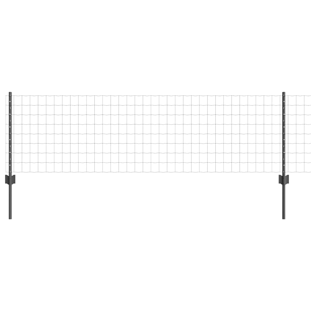 Welded Wire Fence 25 x 0.6 m (W x H) PVC-Coated Steel Grey Mesh