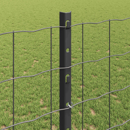 Welded Wire Fence 25 x 1.2 m (W x H) PVC-Coated Steel Grey Mesh
