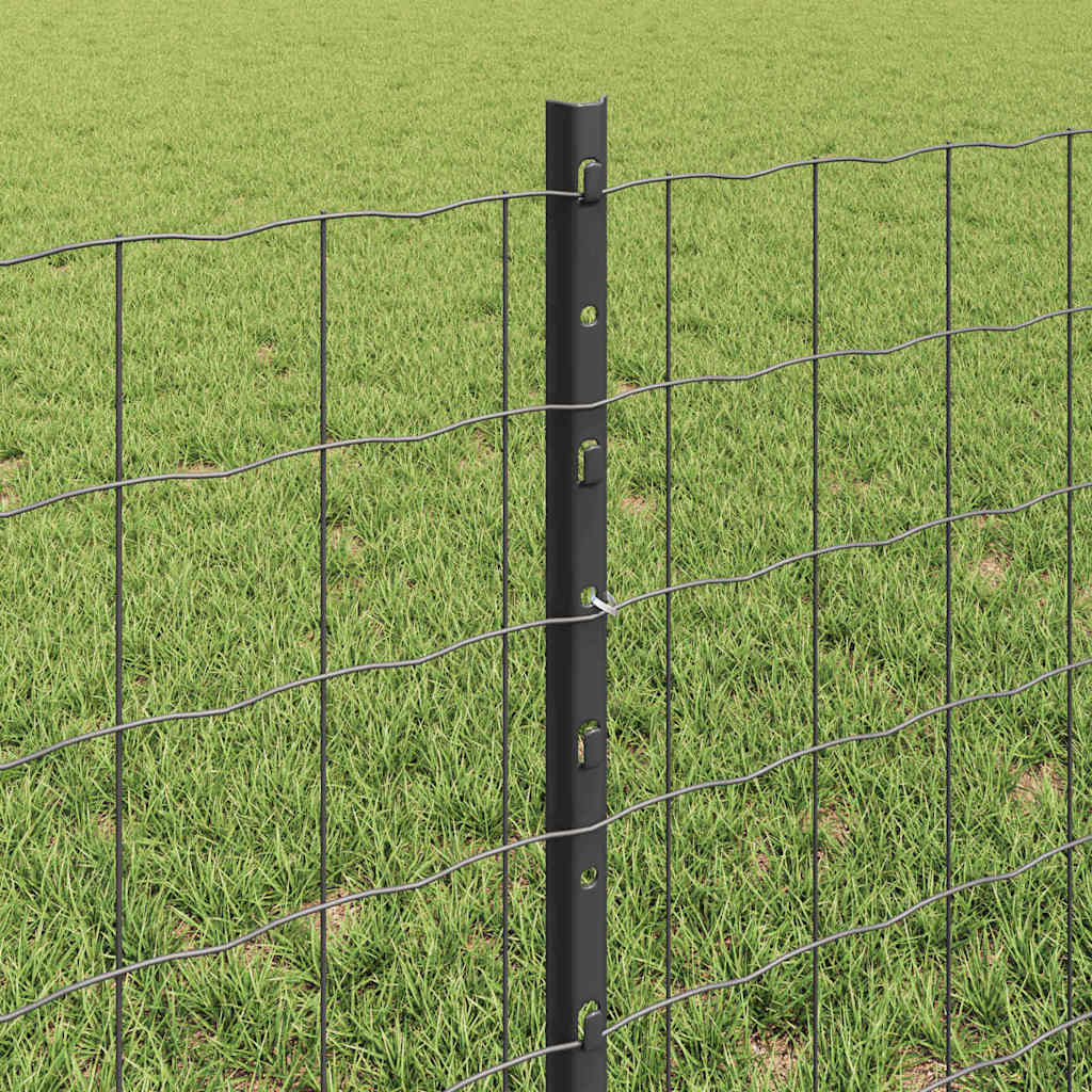 Welded Wire Fence 50 x 0.6 m (W x H) PVC-Coated Steel Grey Mesh