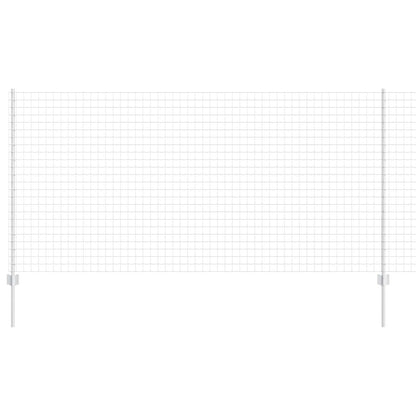 Fence with Post Silver 1.2 x 10 m Steel