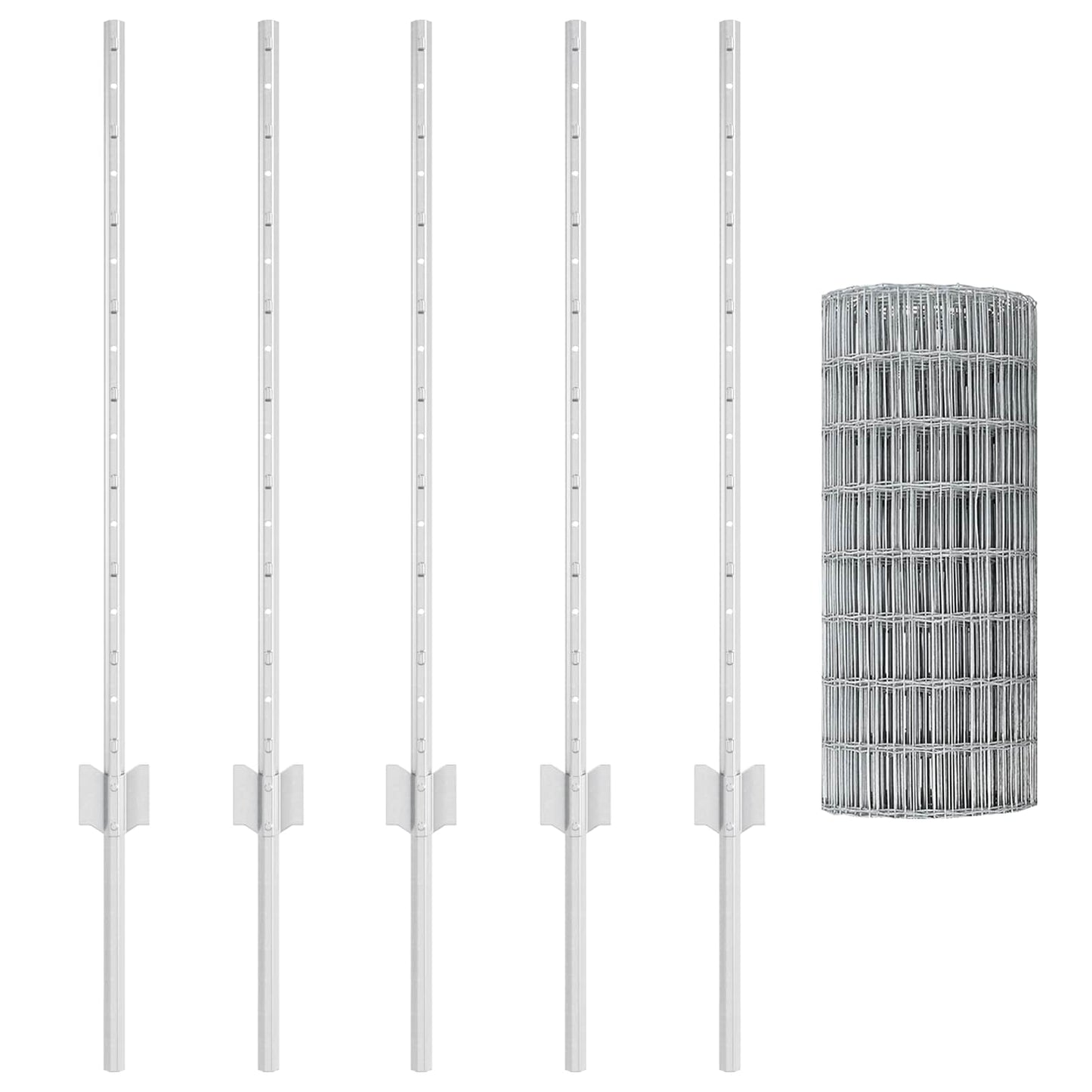 Welded Wire Fence 10 x 0.8 m (W x H) Hot-Dip Galvanised Steel