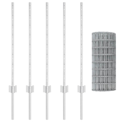 Welded Wire Fence 10 x 0.8 m (W x H) Hot-Dip Galvanised Steel