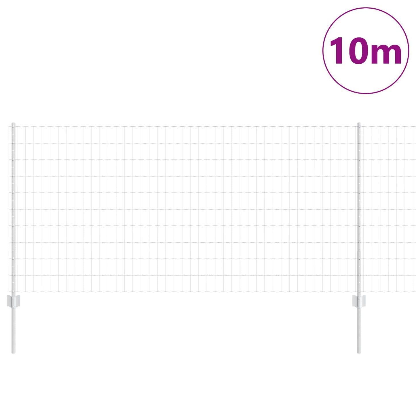 Welded Wire Fence 10 x 1 m (W x H) Hot-Dip Galvanised Steel