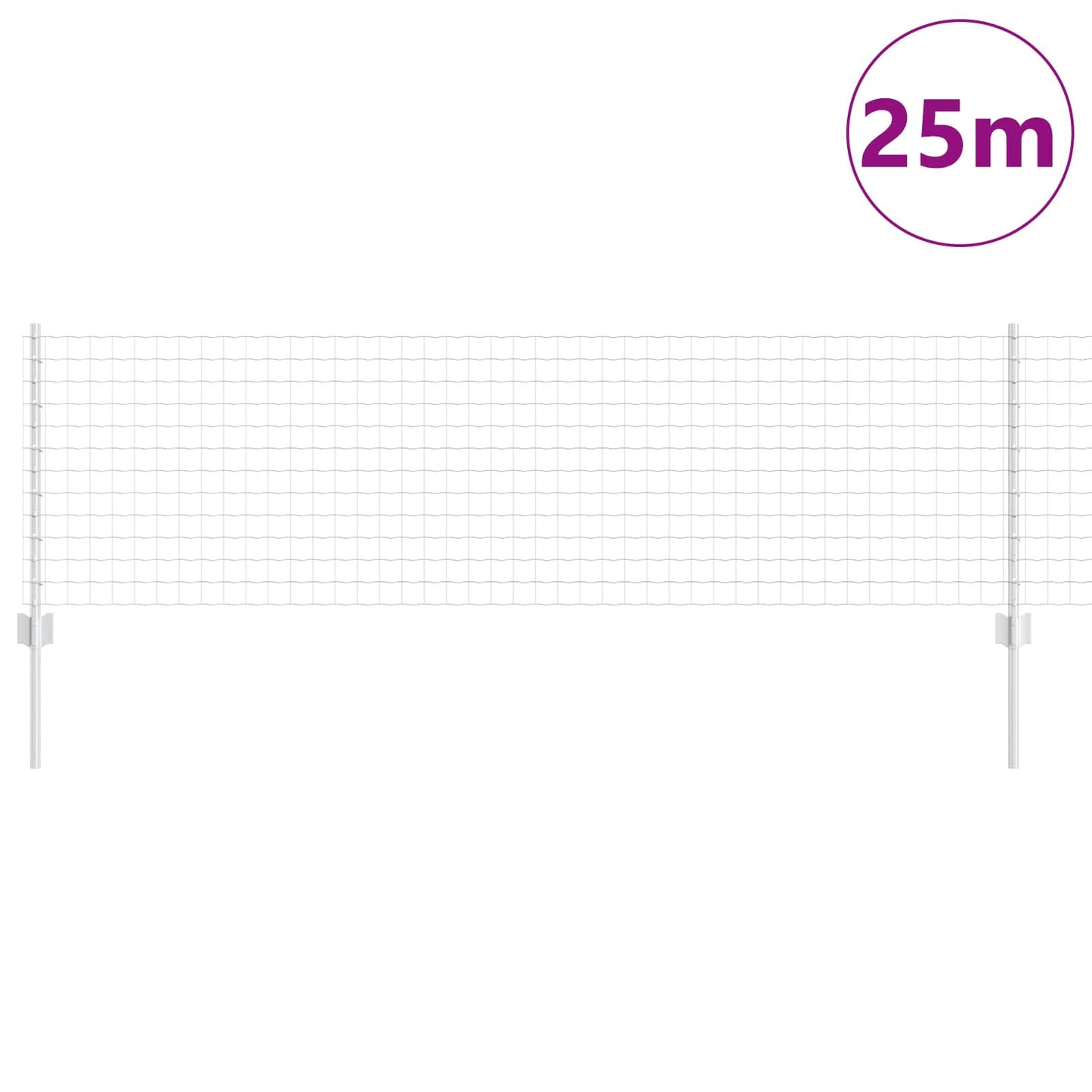 Welded Wire Fence 25 x 0.6 m (W x H) Hot-Dip Galvanised Steel