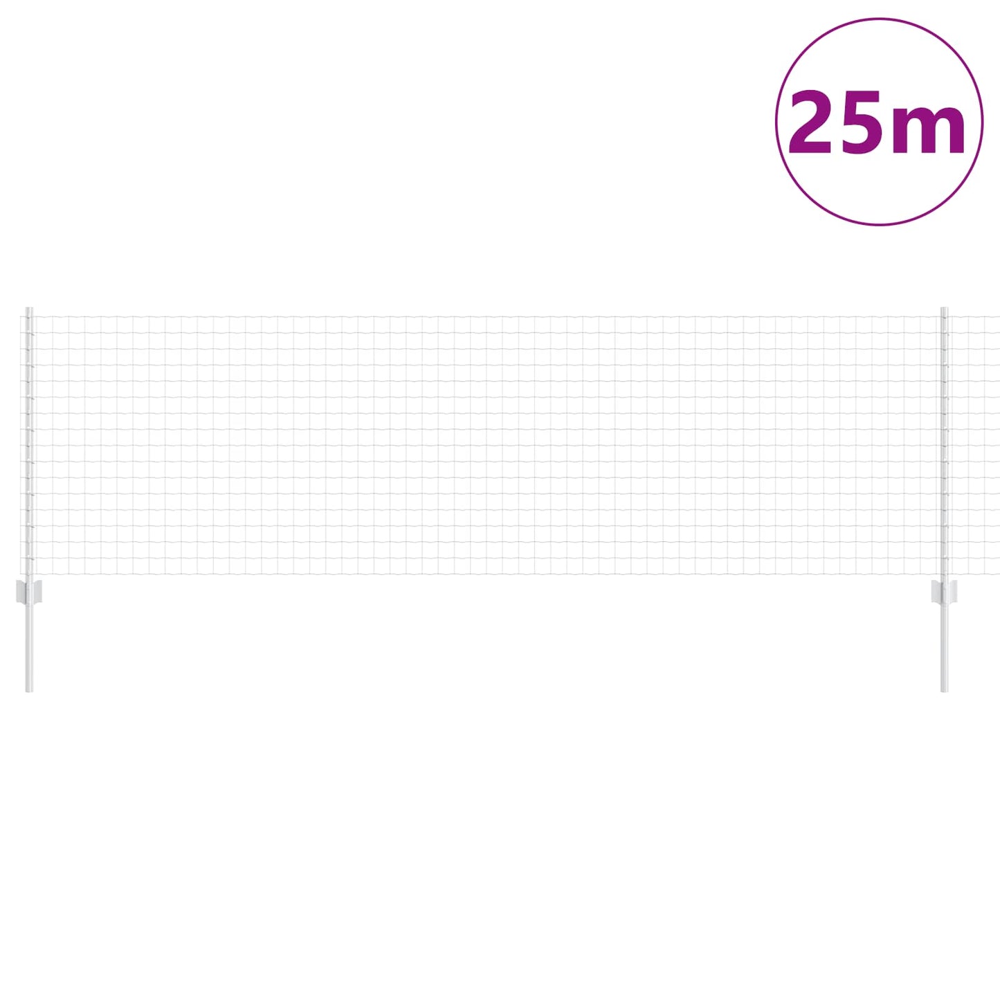 Welded Wire Fence 25 x 0.8 m (W x H) Hot-Dip Galvanised Steel