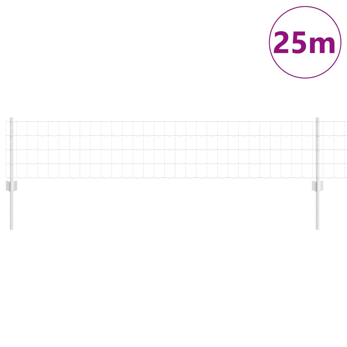 Welded Wire Fence 25 x 0.4 m (W x H) Hot-Dip Galvanised Steel