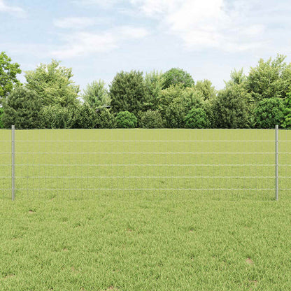 Fence with Post Silver 0.6 x 50 m Steel