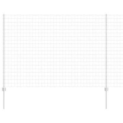 Euro Fence with Post 10 x 1.5 m Galvanised Steel Silver Mesh