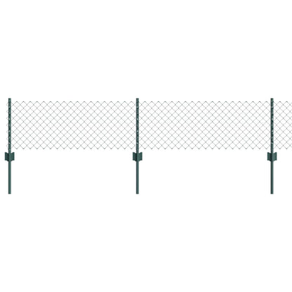 Chain Link Fence with Post 10 x 0.4 m (W x H) PVC-Coated Steel