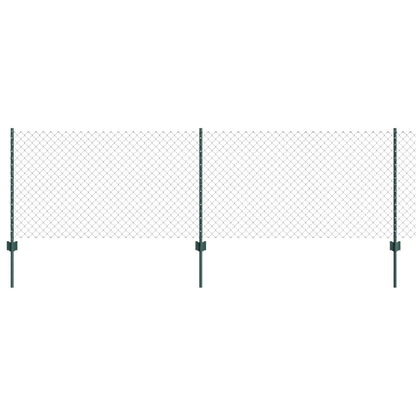 Chain Link Fence with Post 10 x 0.8 m (W x H) PVC-Coated Steel