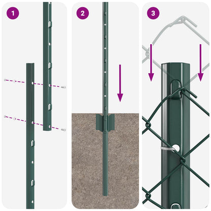 Fence with Post Green