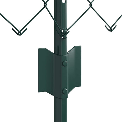 Chainlink Fence with Post 10 x 0.8 m PVC-Coated Steel Green