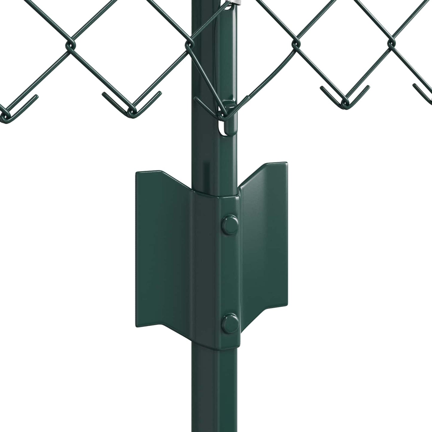 Chainlink Fence with Post 25 x 0.6 m PVC-Coated Steel Green