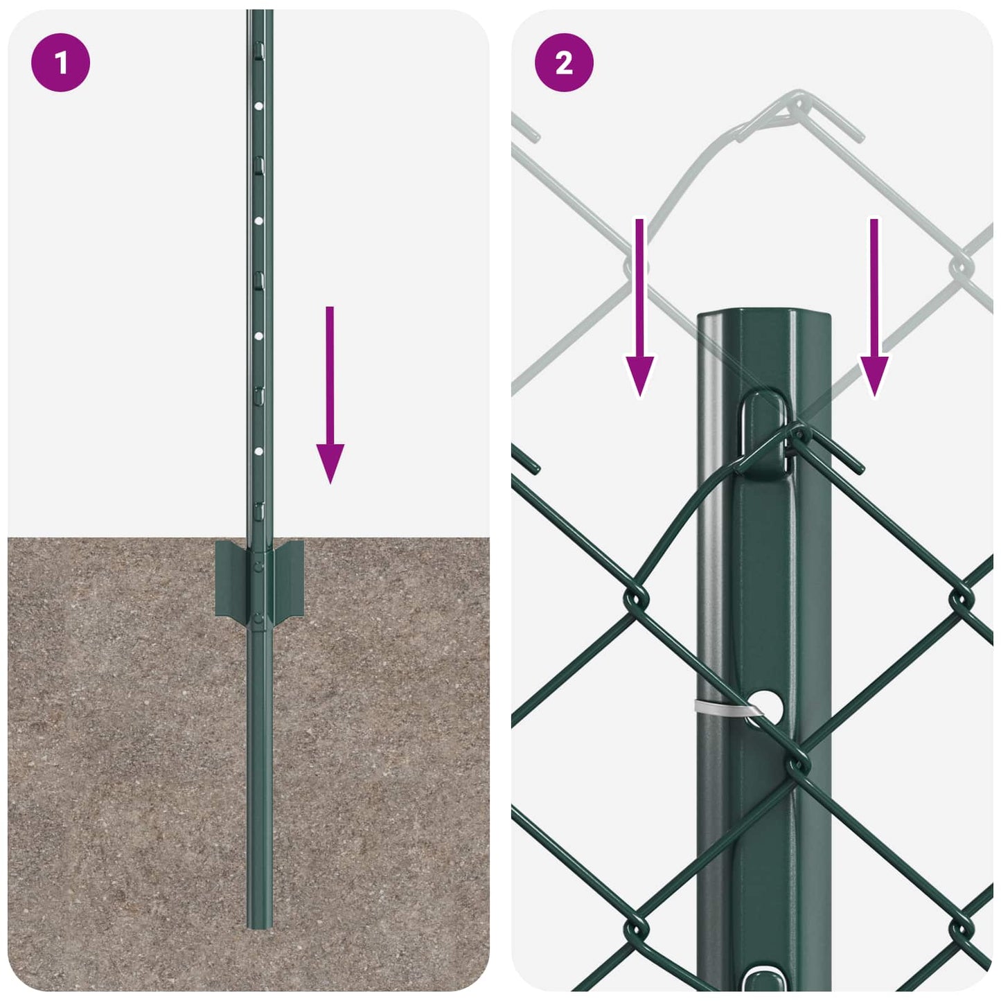 Fence with Post Green