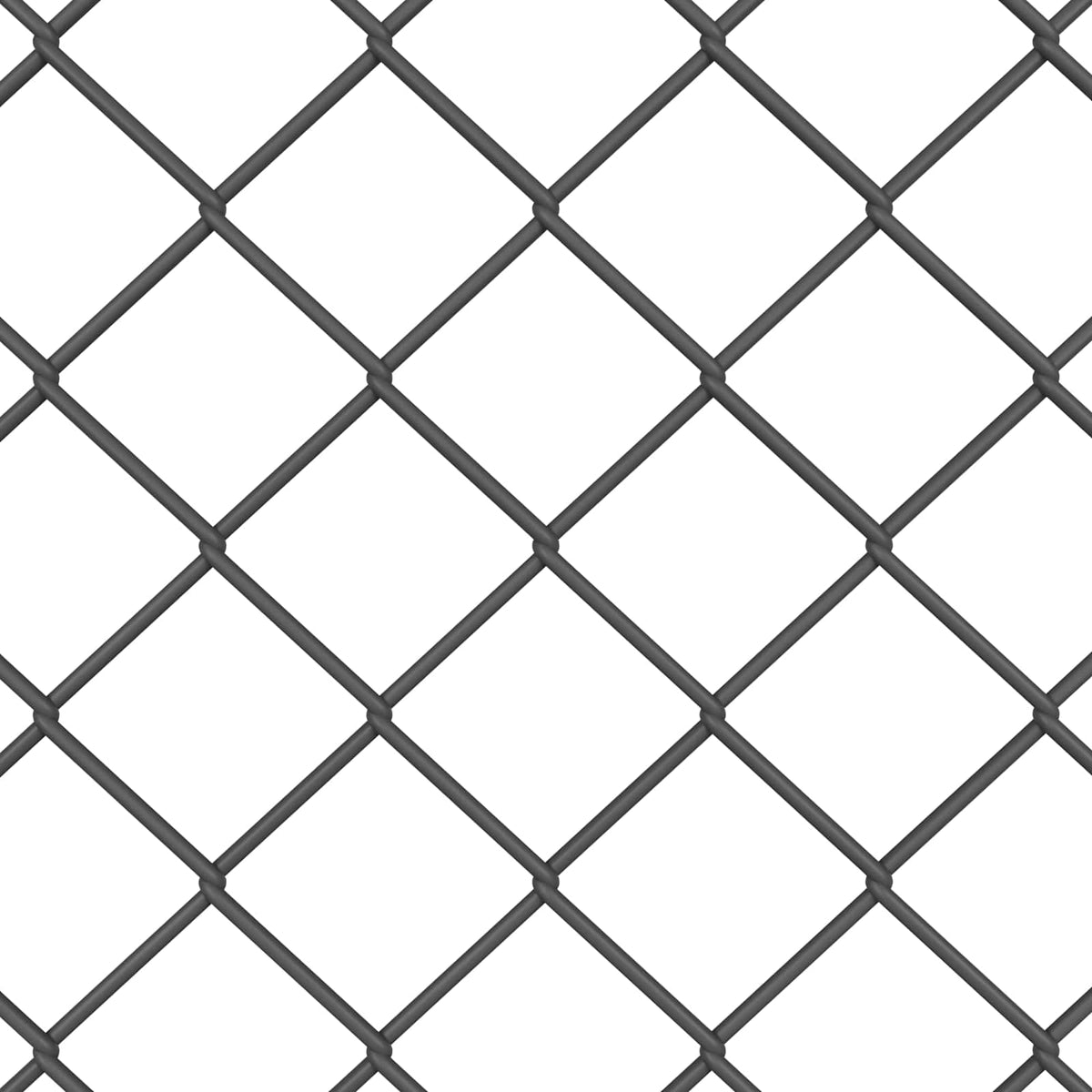 Chainlink Fence with Post 10 x 0.6 m PVC-Coated Steel Grey Mesh
