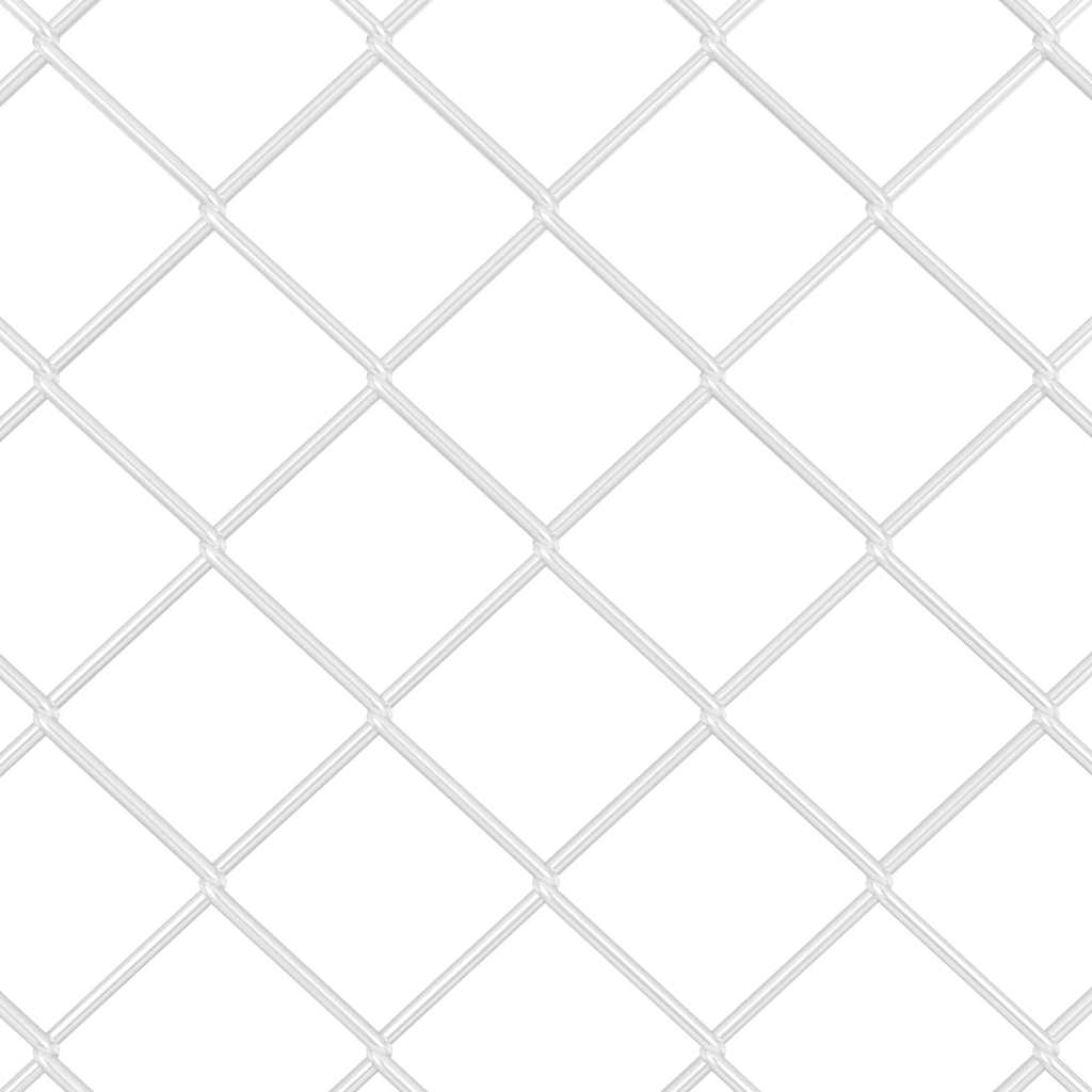 Fence with Post Silver 0.4 x 10 m Steel